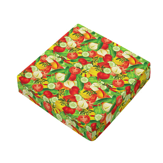 Vegan Pattern Print Outdoor Seat Cushion Cover