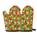 Vegan Pattern Print Oven Mitts