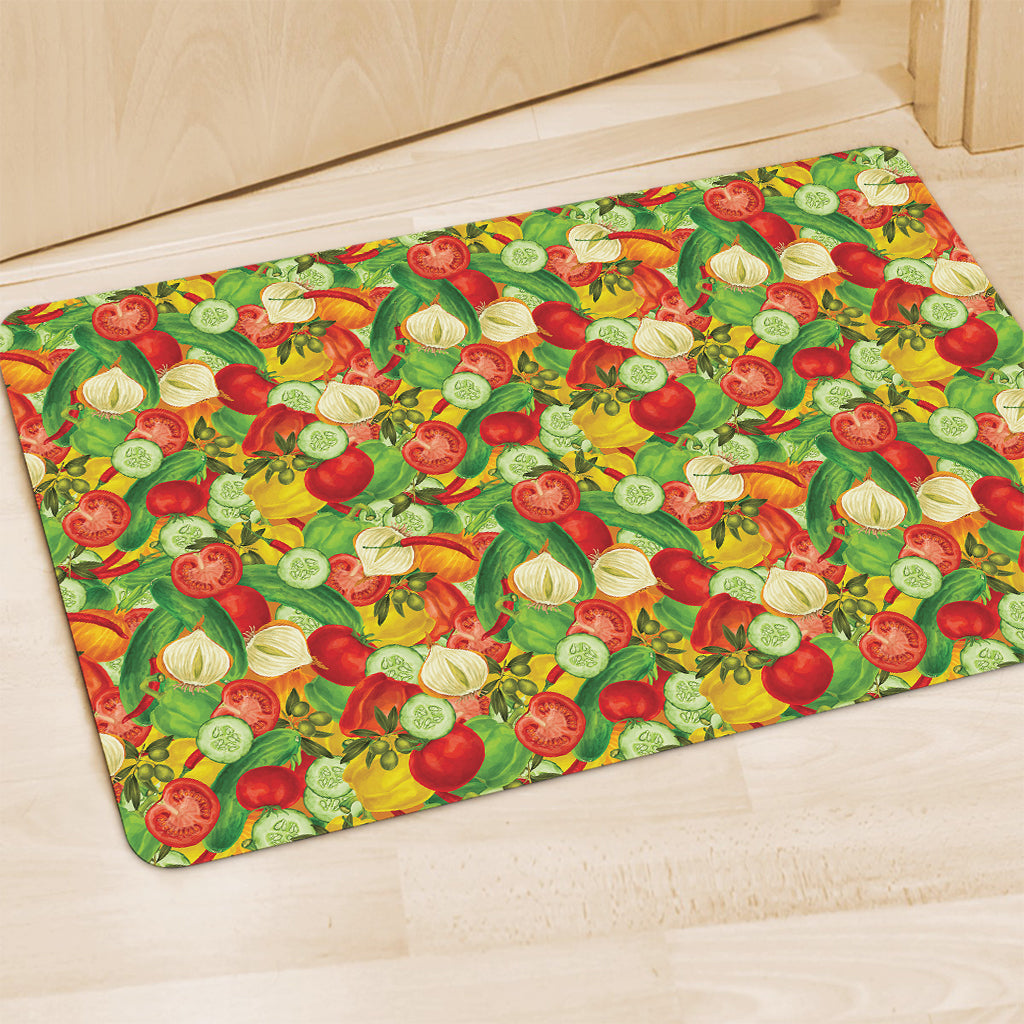 Vegan Pattern Print Polyester Doormat