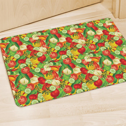 Vegan Pattern Print Polyester Doormat