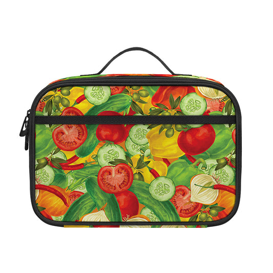 Vegan Pattern Print Portable Lunch Bag