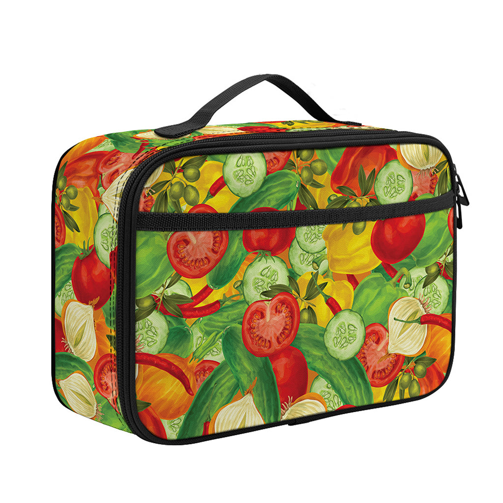 Vegan Pattern Print Portable Lunch Bag