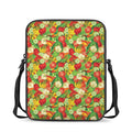 Vegan Pattern Print Rectangular Crossbody Bag