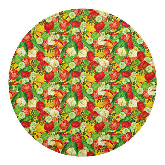 Vegan Pattern Print Round Blanket