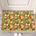 Vegan Pattern Print Rubber Doormat