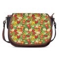 Vegan Pattern Print Saddle Bag