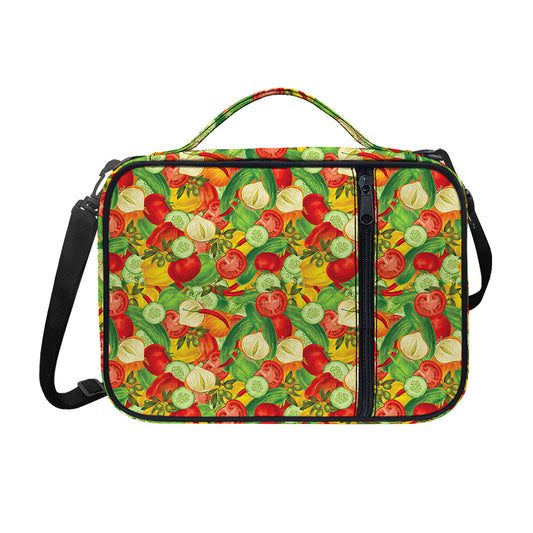 Vegan Pattern Print Shoulder Strap Bible Bag