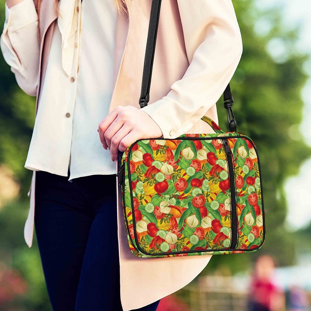 Vegan Pattern Print Shoulder Strap Bible Bag