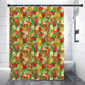 Vegan Pattern Print Shower Curtain