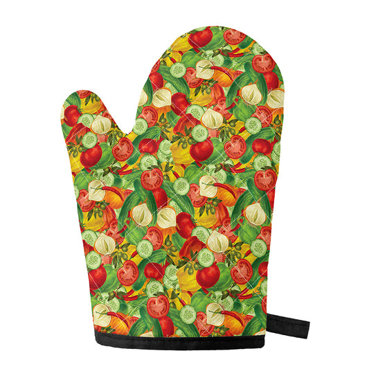 Vegan Pattern Print Single Oven Mitt