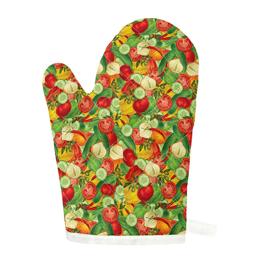 Vegan Pattern Print Single Oven Mitt