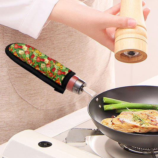 Vegan Pattern Print Skillet Handle Cover