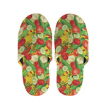 Vegan Pattern Print Slippers