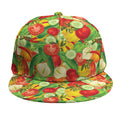 Vegan Pattern Print Snapback Cap