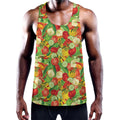Vegan Pattern Print Men's Workout Tank Top