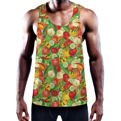 Vegan Pattern Print Training Tank Top