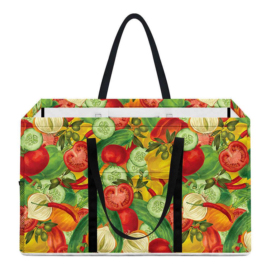 Vegan Pattern Print Utility Tote Bag