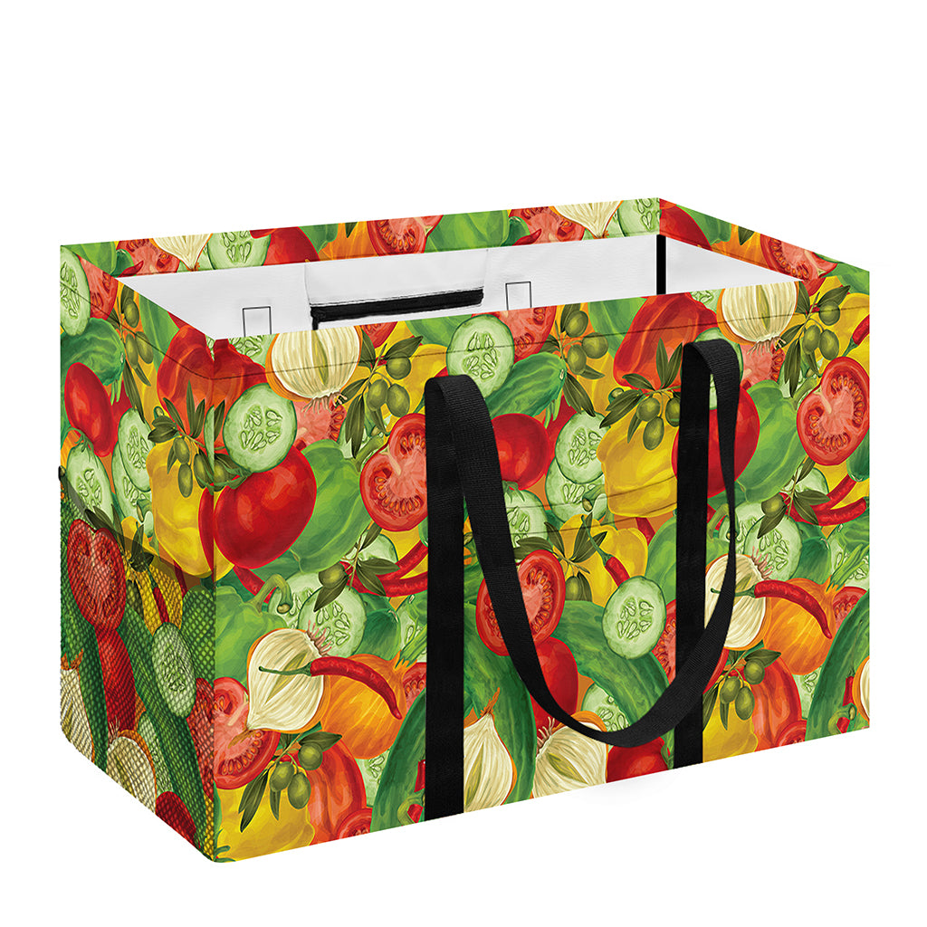 Vegan Pattern Print Utility Tote Bag