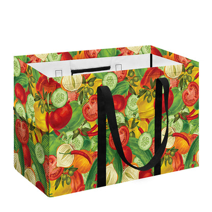 Vegan Pattern Print Utility Tote Bag