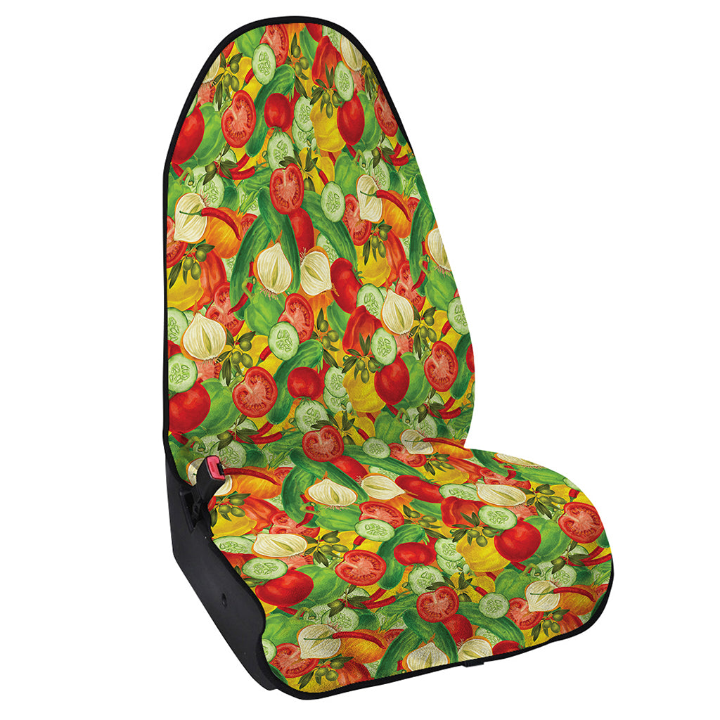 Vegan Pattern Print Waterproof Car Seat Cover