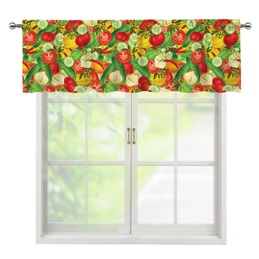 Vegan Pattern Print Window Valance