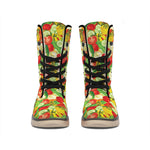 Vegan Pattern Print Winter Boots