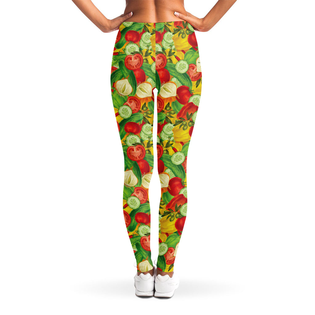 Vegan Pattern Print Women's Leggings