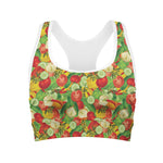 Vegan Pattern Print Women's Sports Bra