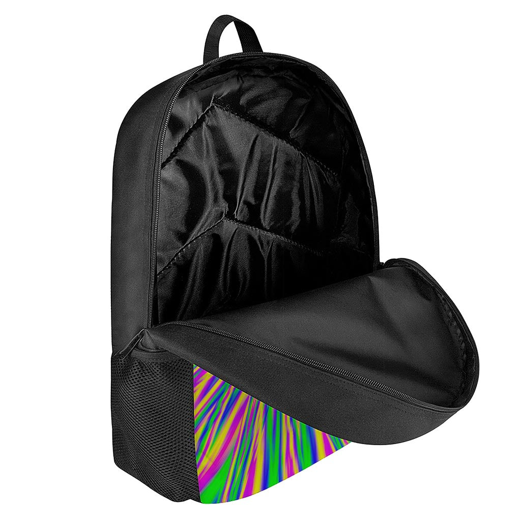 Vibrant Psychedelic Optical Illusion 17 Inch Backpack