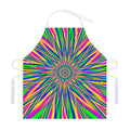 Vibrant Psychedelic Optical Illusion Adjustable Apron