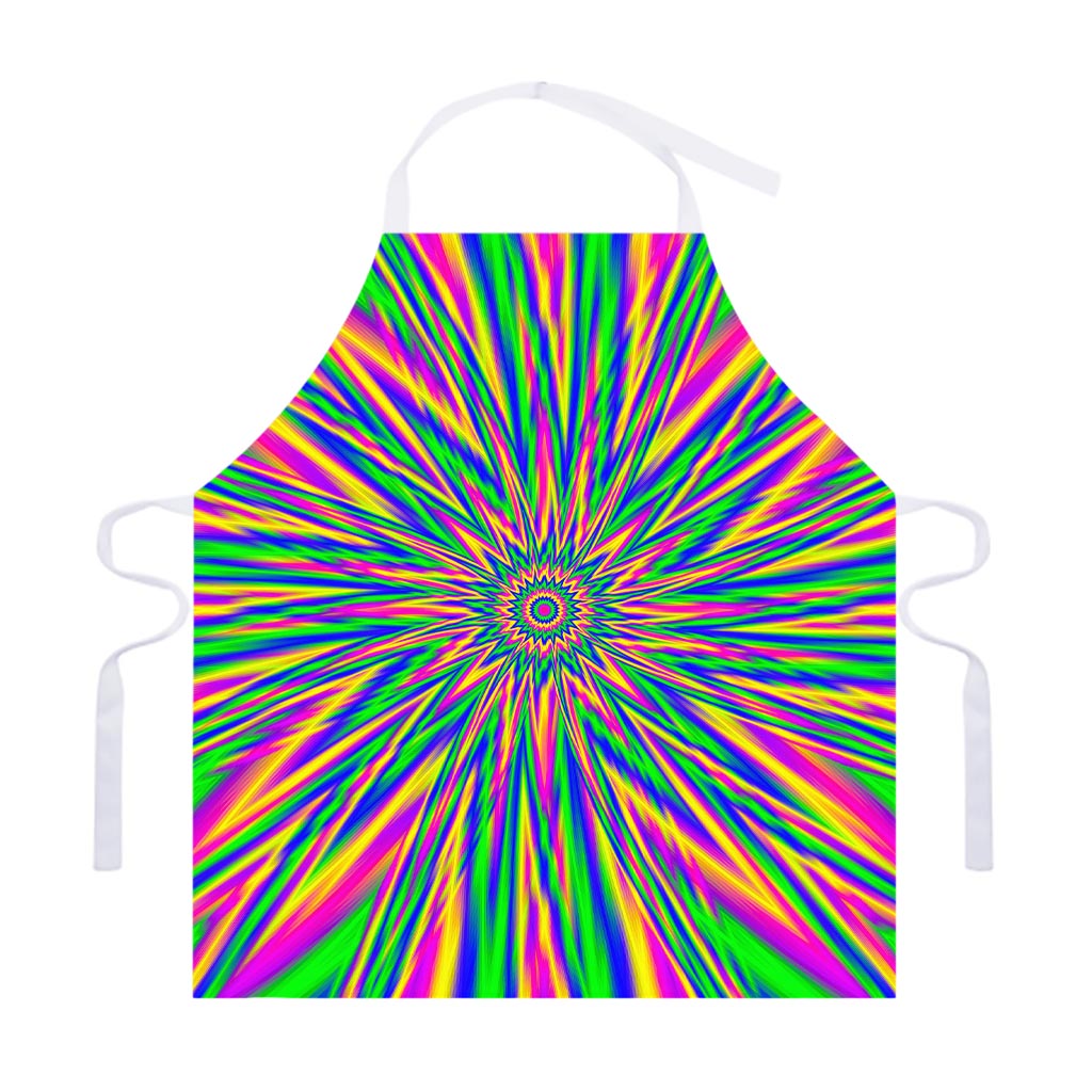 Vibrant Psychedelic Optical Illusion Adjustable Apron