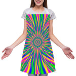 Vibrant Psychedelic Optical Illusion Adjustable Apron