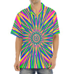 Vibrant Psychedelic Optical Illusion Aloha Shirt