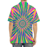 Vibrant Psychedelic Optical Illusion Aloha Shirt