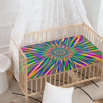 Vibrant Psychedelic Optical Illusion Baby Crib Sheet