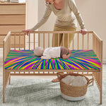 Vibrant Psychedelic Optical Illusion Baby Crib Sheet
