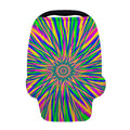 Vibrant Psychedelic Optical Illusion Baby Seat Cover