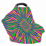 Vibrant Psychedelic Optical Illusion Baby Seat Cover