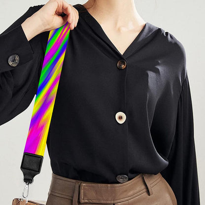 Vibrant Psychedelic Optical Illusion Bag Strap