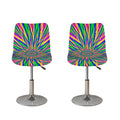 Vibrant Psychedelic Optical Illusion Bar Stool Covers
