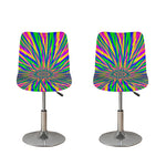 Vibrant Psychedelic Optical Illusion Bar Stool Covers