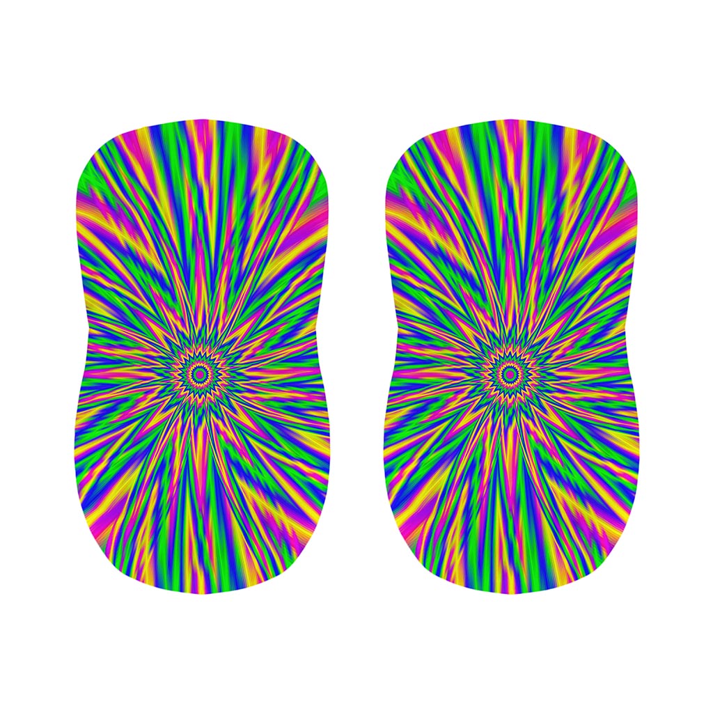 Vibrant Psychedelic Optical Illusion Bar Stool Covers