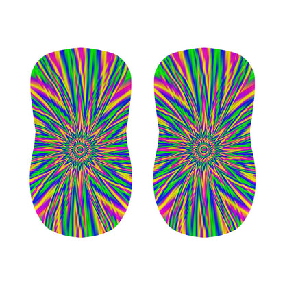 Vibrant Psychedelic Optical Illusion Bar Stool Covers