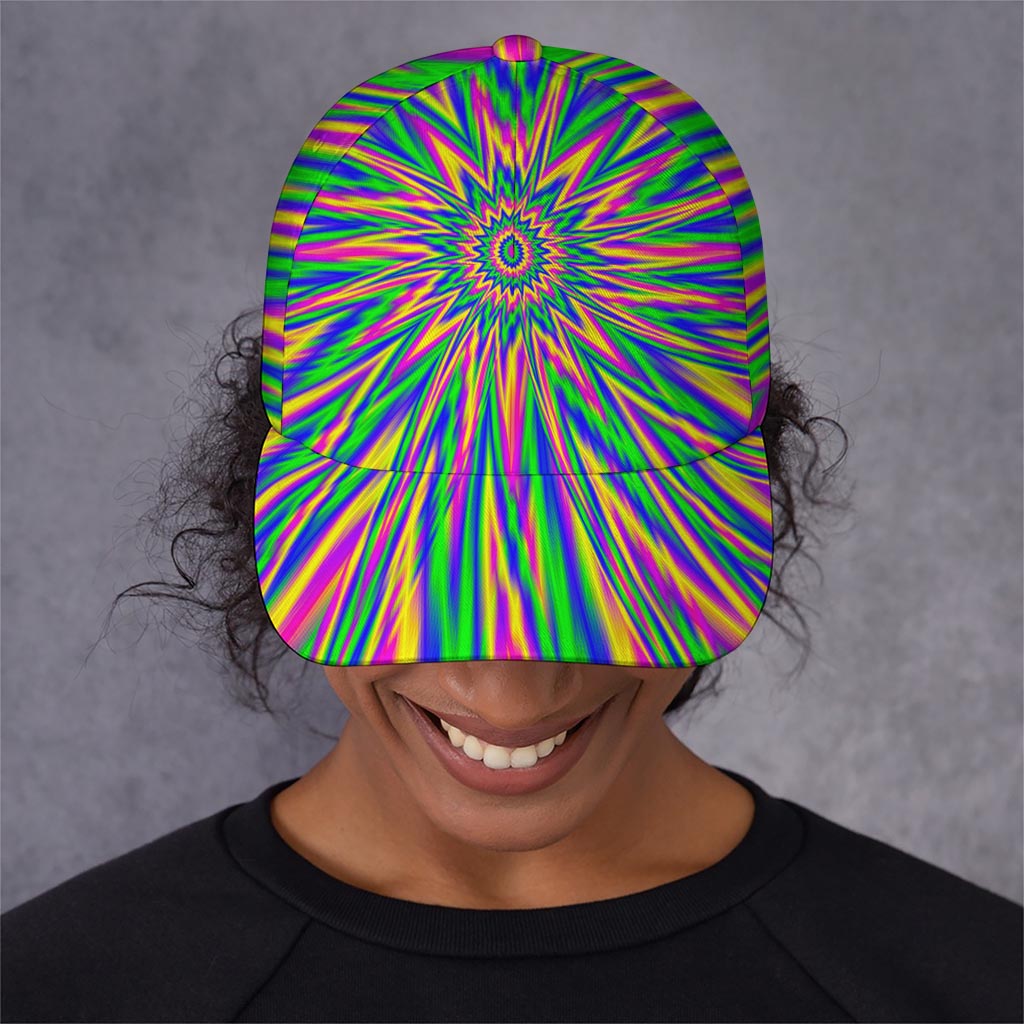Vibrant Psychedelic Optical Illusion Baseball Cap