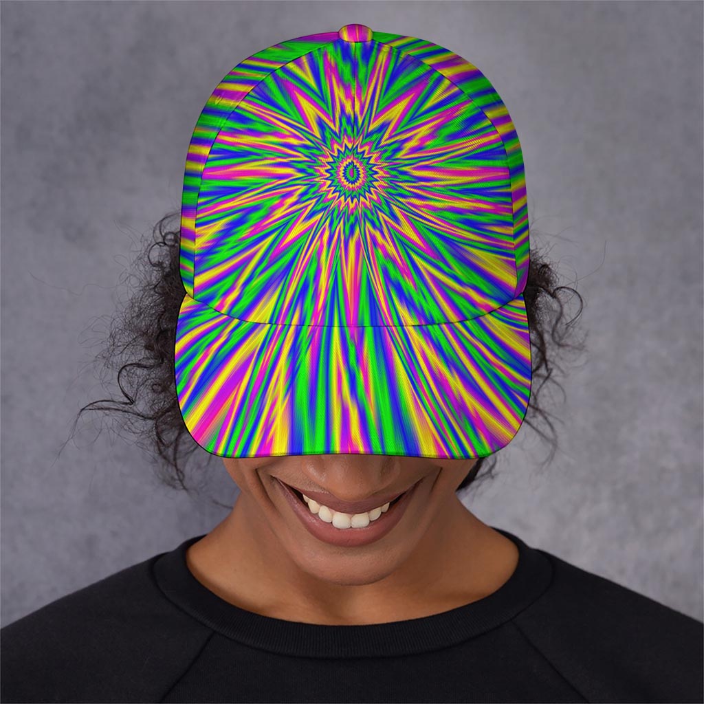 Vibrant Psychedelic Optical Illusion Baseball Cap