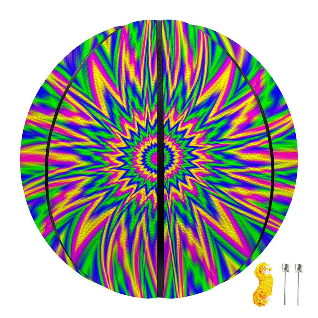 Vibrant Psychedelic Optical Illusion Basketball