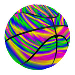 Vibrant Psychedelic Optical Illusion Basketball