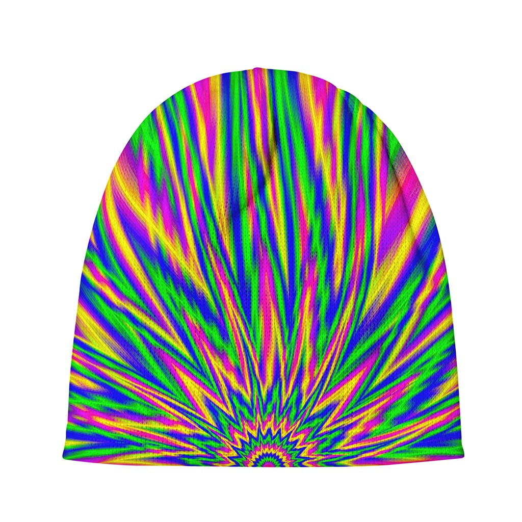 Vibrant Psychedelic Optical Illusion Beanie