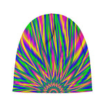 Vibrant Psychedelic Optical Illusion Beanie