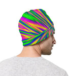 Vibrant Psychedelic Optical Illusion Beanie